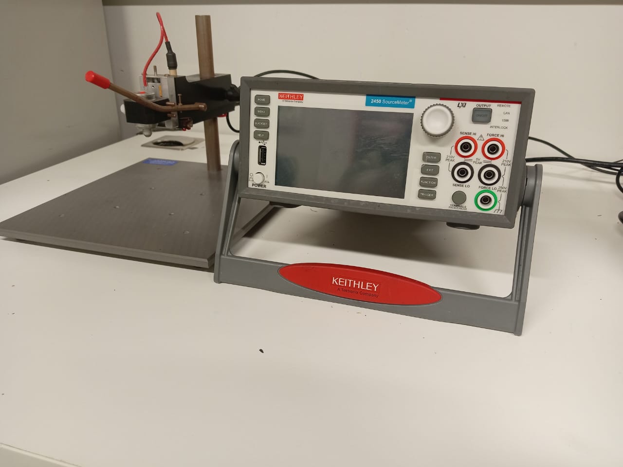 Four-point probe (sheet resistance) setup